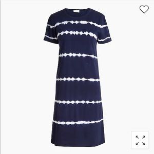 J Crew Navy Tie Dye T-Shirt Dress NWOT